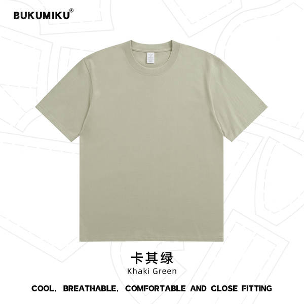 230 gramas de algodão puro de manga curta para homens T-shirt personalizado de cor pura Lonely indie logo cultura T-shirt