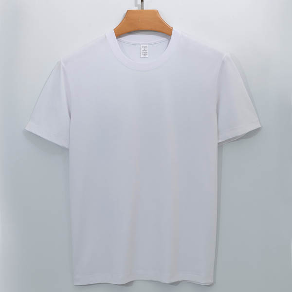 High-end 220g Solona T-Shirt Homem Meia-Lança Modelo T-Shirt Corta-Lança Homem T-Shirt Puro Fim de Verão