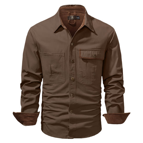 Camisa masculina de algodão