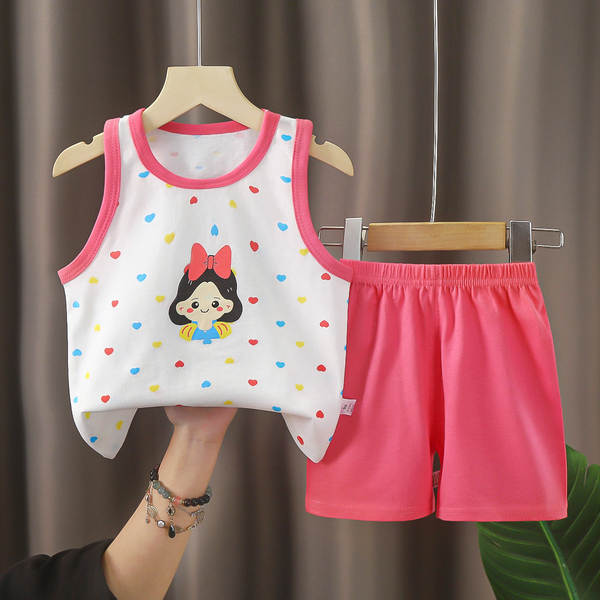 Vestido de verão infantil de algodão