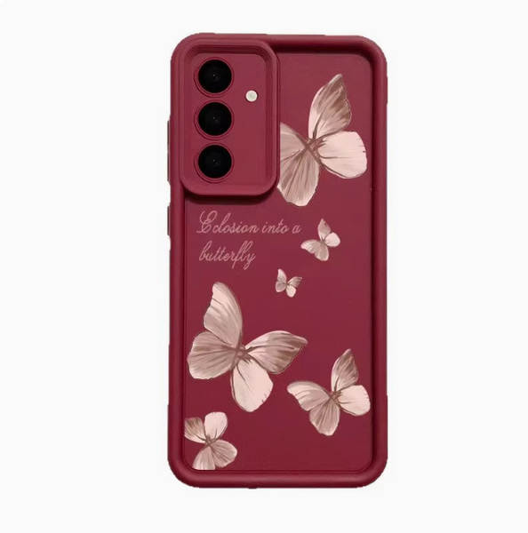 Samsung A15/A55 sonho borboleta S24Ultra/S23FE celular casca S22 A24/A23 suave