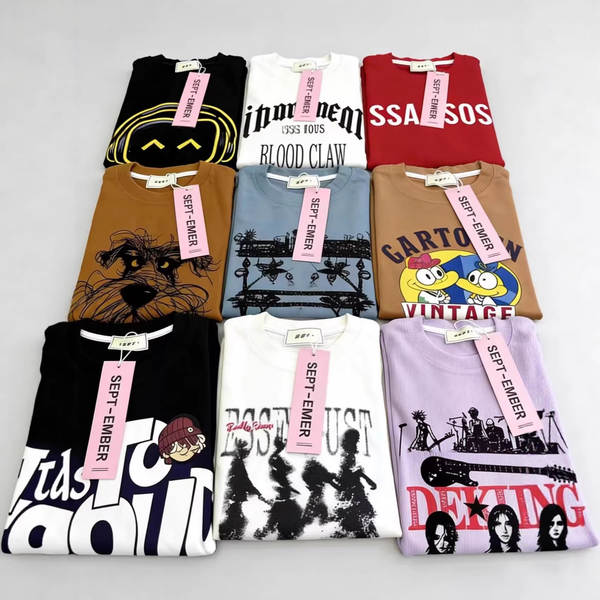 1688 T-shirt masculino de alta qualidade de atacado 400 gramas de impressão americana peso pesado de algodão puro mangas curtas com exportação de mercadorias suficiente