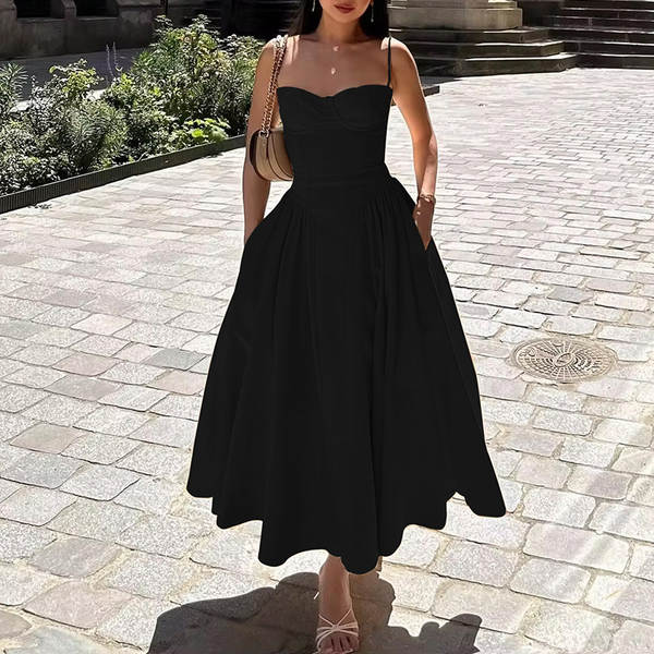 2026 Verão Novo Transfronteiriço Europeu e Americano Roupa de Mulher de Comércio Exterior Roupa de Mulher Francesa de vestido sem mangas
