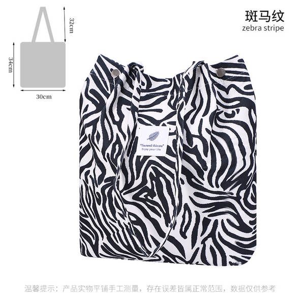 ins风简约灯芯绒帆布包双肩带帆布袋旅行外出收纳包女包单肩包