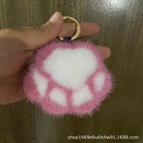 Pulseira de Pelúcia com Forma de Pata de Gato