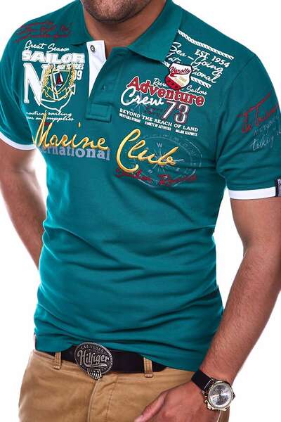 2023 Cross-border Europa e América Camiseta de esportes de lazer de três pedaços POLO camisa de golfe digital impressão de camisa