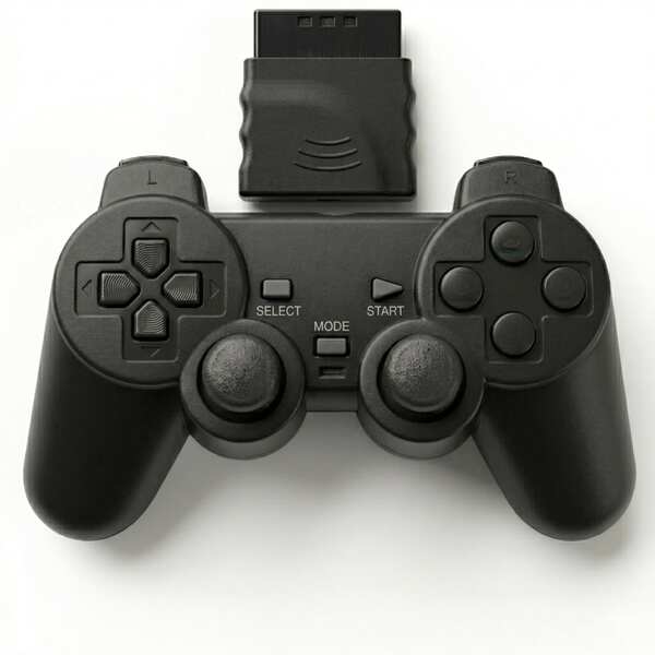 Jogo sem fio PS2 bracelete duplo vibração 2.4G bracelete sem fio com suporte para PS2 host transparente cor