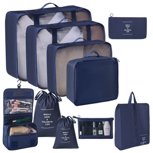 Kit de Organização de Viagem 7 Peças