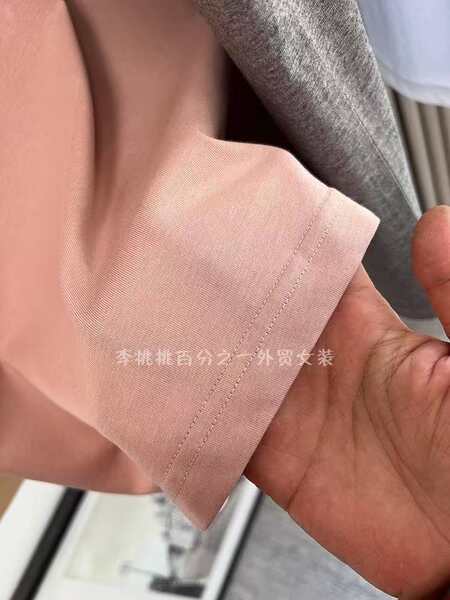 100 caroço algodão miu estilo original letra pura adesivo simples pulseira curta luva casual T-shirt na roupa feminina