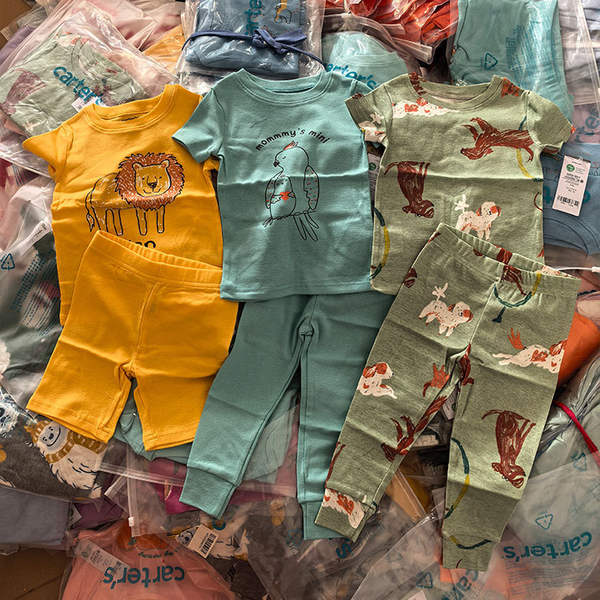 Car*ters nova roupa de casa para crianças 2 peças de roupa de cama para bebês de algodão puro