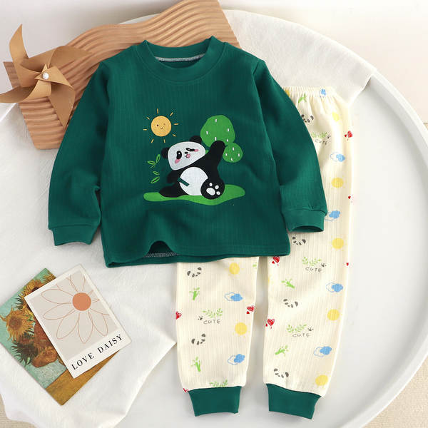 Conjunto de pijama de algodão para crianças