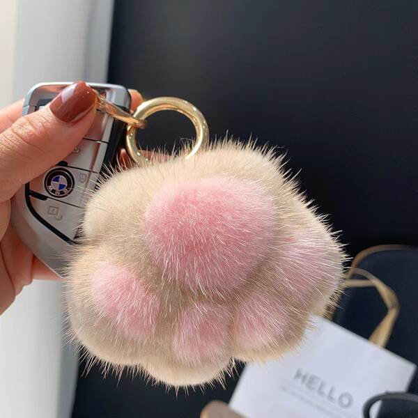 Pulseira de Pelúcia com Forma de Pata de Gato