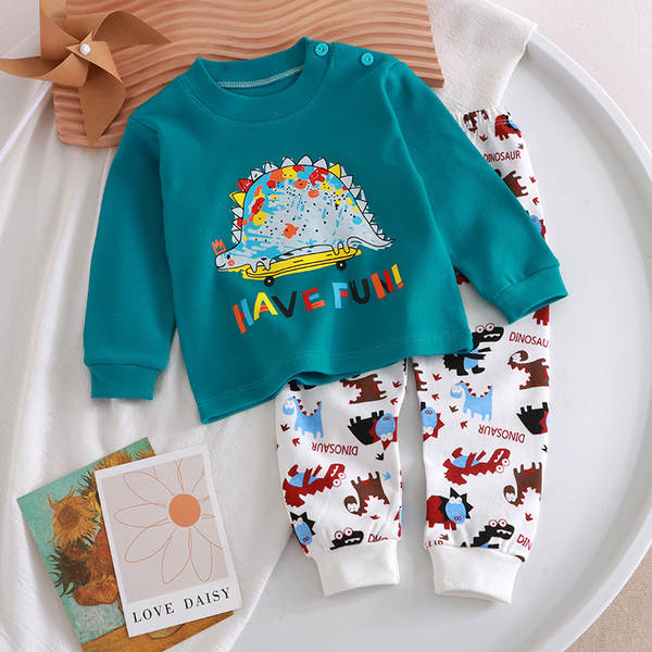 Conjunto de pijama de algodão para crianças