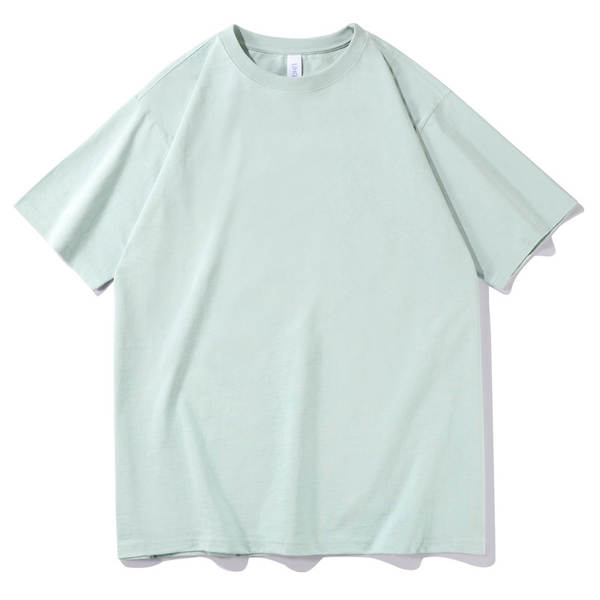 T-shirt de algodão puro para homens de peso pesado de 230 g de pulso diário para homens de pulso curto