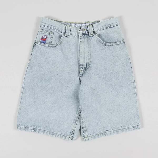 Polar Big Boy jeans Y2K Hip-Hop desenho de desenho animado penteado azul solto jeans homens