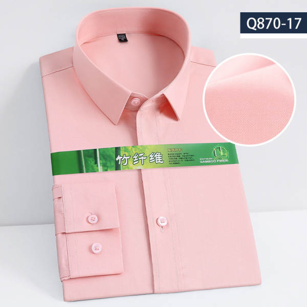 Camisa de bambu masculina longa manga