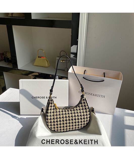 Bolsa feminina de ombro estilo francês