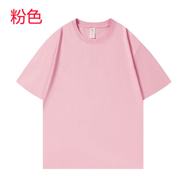 Vestido masculino de verão de 300 gramas de peso de algodão puro T-shirt masculino e feminino T-shirt de mangas curtas fabricante de roupas auto-venda