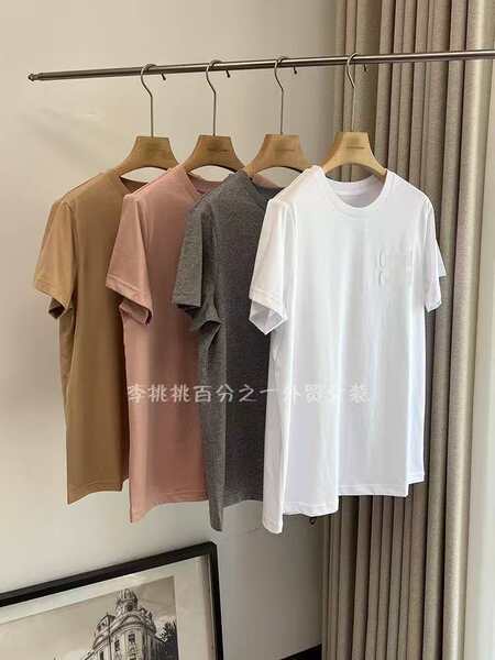 100 caroço algodão miu estilo original letra pura adesivo simples pulseira curta luva casual T-shirt na roupa feminina