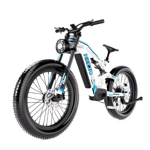HEZZO bicicletas elétricas de fibra de carbono de 1500W26 polegadas de velocidade de neve de longa duração