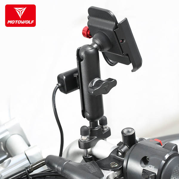Carro elétrico de aliaje de alumínio para motocicletas USB para carregamento de telemóveis USB para celular de navegação