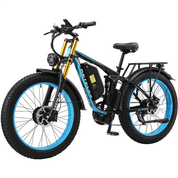2024 Novo K800P Bicicleta elétrica de dois motores para bicicletas de liga de alumínio offshore