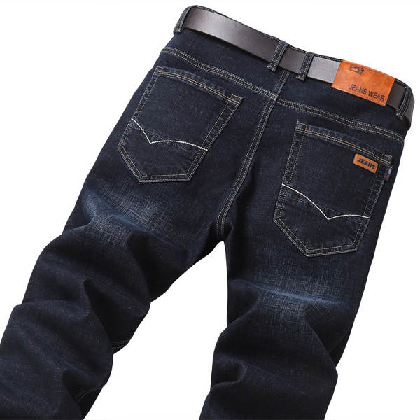 Fabricante de vendas diretas de jeans masculinos de primavera e verão de luxo boa qualidade resiliente negócios de lazer homens jeans calças longas