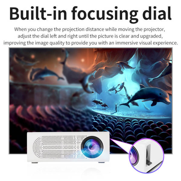 Transfronteiriço M200S Mini Projector portátil LED Telemóvel Cinema Doméstico Telemóvel Cabo Compatível Suporte 1080