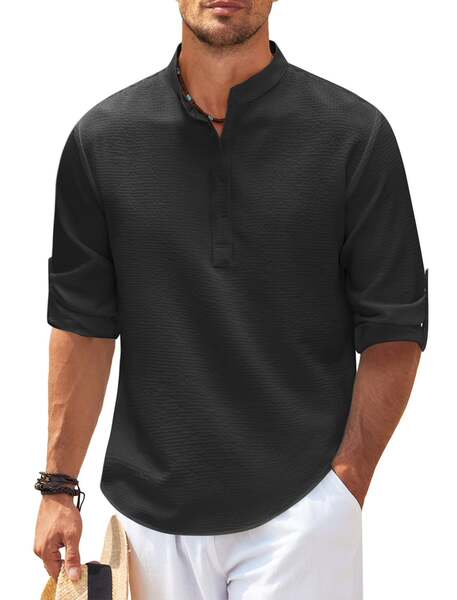2025 Camiseta masculina europeia com mangas compridas com mangas abertas de pâncreas T-shirt masculino de lazer camisa de luxo de atacado