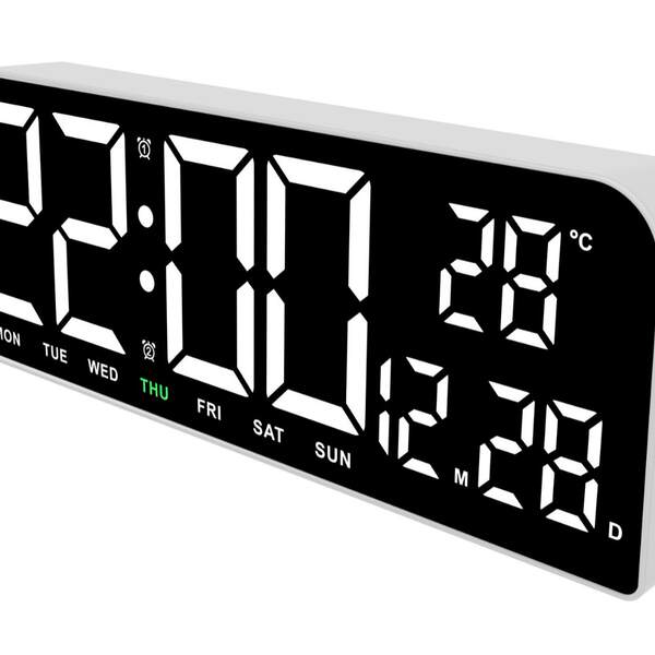 Novo relógio de tela grande simples de LED Relógio de mesa criativo de tamanho grande de relógio de mesa pendurável 0707