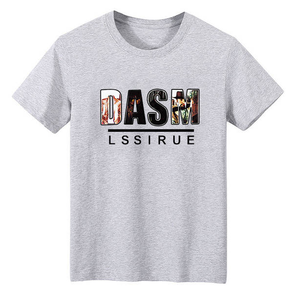 T-shirt masculino de pulseira curta de verão de gelo novo de lazer impresso em roupas de pulseira redonda T-shirt de pulseira meia pulseira de pulseira masculino