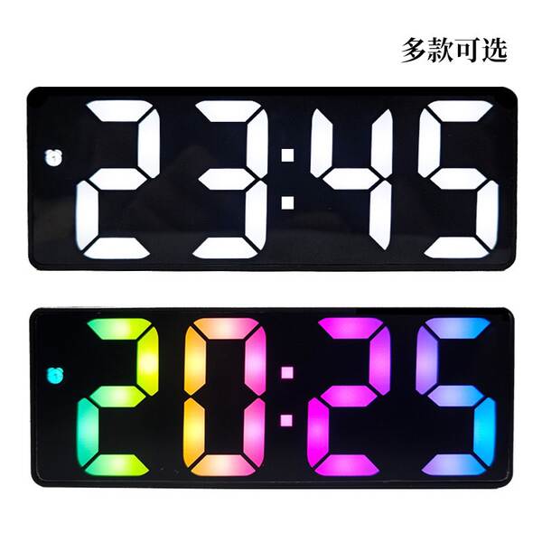Pequeno relógio de despertador de mesa relógio eletrônico LED nocturno espelho de tempo silencioso monitor de relógio de mesa digital