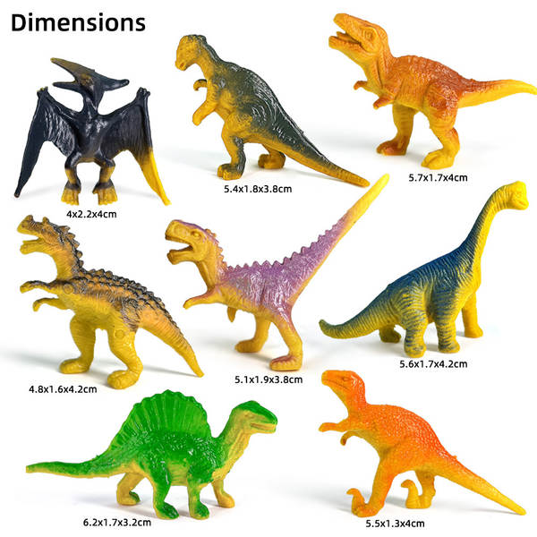 48 cross-border 2 polegadas 5-7cm mini dinossauro coração plástico simulado dinossauro modelo arqueológico brinquedo atacado