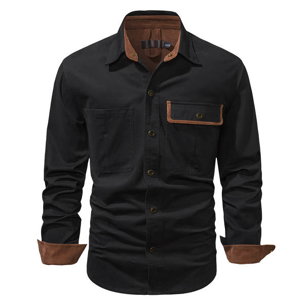 Camisa masculina de algodão