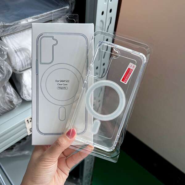 Aplicável a Samsung S25ultra Cellular Shell S26 Magnetic Sugar Cellular Shell A57 Protector de Queda S24+ Transparente