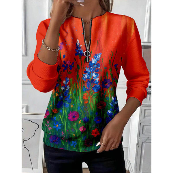 Outono Novo Modelo Europeu e Americano Lingerie Feminino T-Shirt Pós-Símia Vintage Camiseta Desportiva
