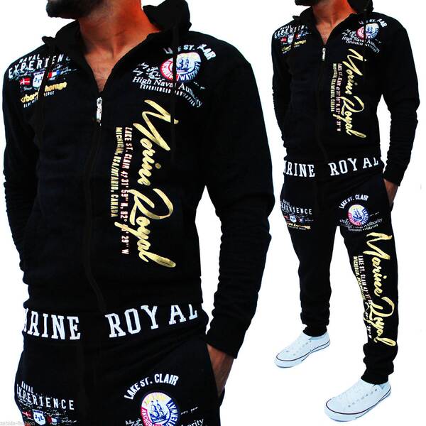 Comércio Exterior Transfronteiriço Modelos masculinos de moda duas camisetas esportivas de chapéus e calças de chapéus com grande quantidade de dinheiro