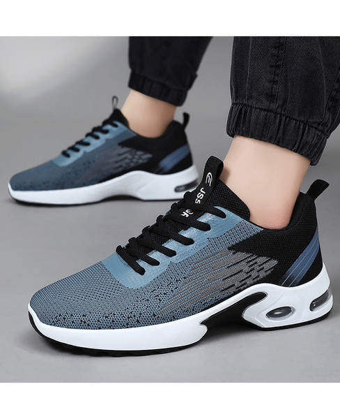 Sapatos masculinos de verão novos fabricantes de vendas diretas de colchões de ar suaves com centenas de sapatos esportivos a granel transfronteiriços de tecelagem aérea