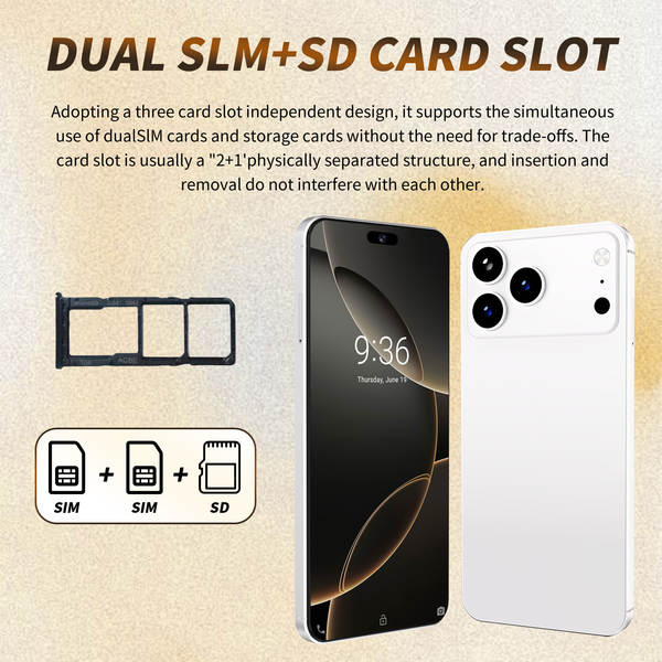 Cugo Cross Border Phone i17 Pro Max Botão lateral 3+64GB Android 14 tela 7.3 4G