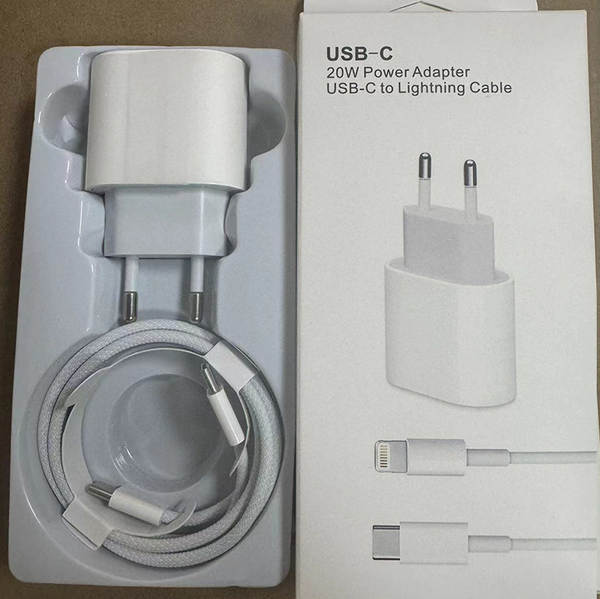 Cabeça de carregamento de celular padrão europeu pd20w para Apple 15 carregador iPad kit linha de dados pd 35w