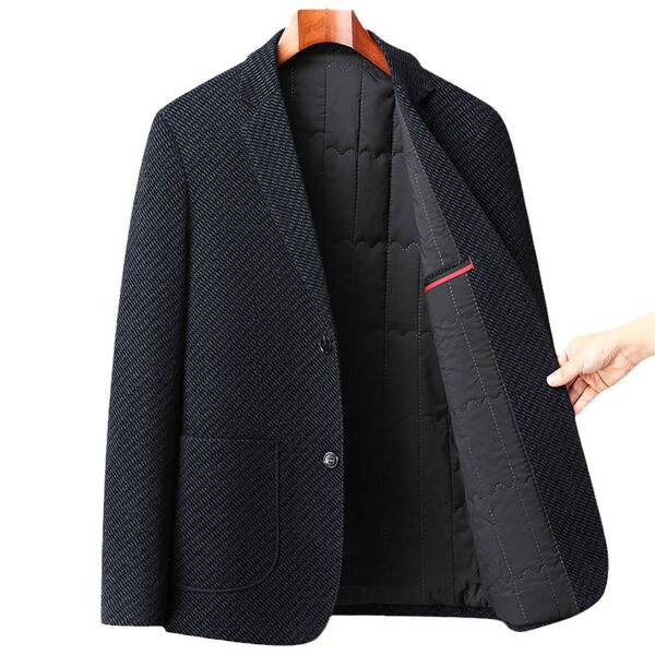 Casaco de lã masculino curto