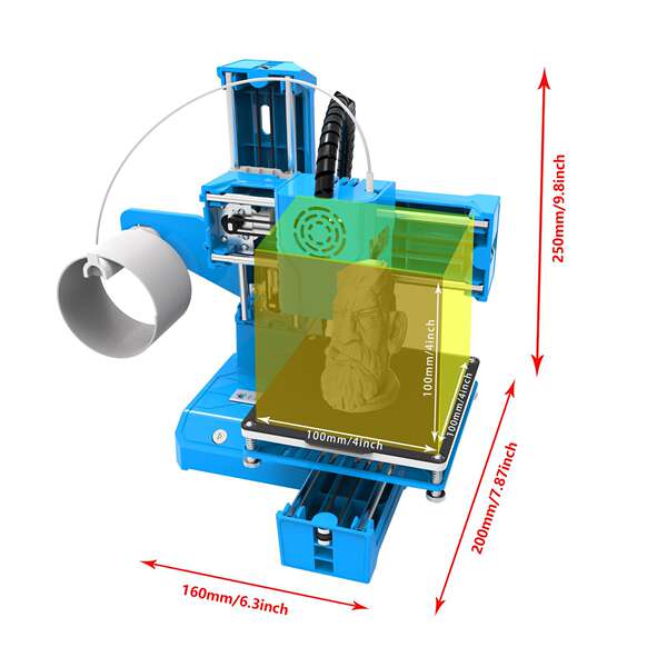 EasyThreed K9 Nova Impressora Mini 3D Introdução a Brinquedos Transfronteiriços 3D