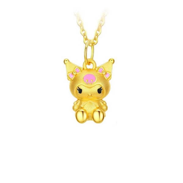 Colar de Ouro 999 com Pendente de Flor