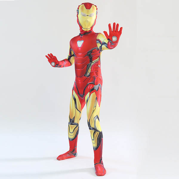 Traje de Cosplay do Homem de Ferro e Spiderman para Criança