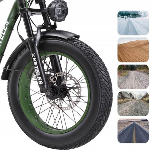 2000W bicicleta de neve elétrica para a frente e para trás para reduzir a velocidade de mudança de gordura no exterior para a praia de areia para a montanha
