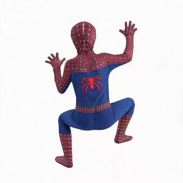 Remitoni, o Homem-Aranha de Halloween, tem roupas de personagens animadas.