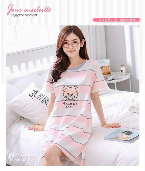 Vestido de dormir feminino de verão
