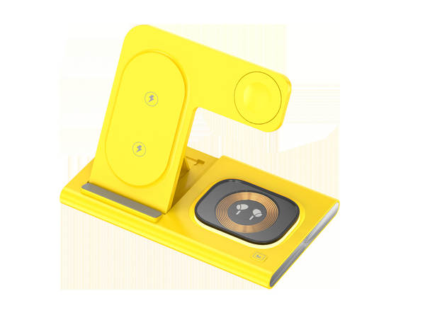 Carregador sem fio transfronteiriço de três em um Carregador sem fio duplo para carregamento rápido para Apple/Samsung