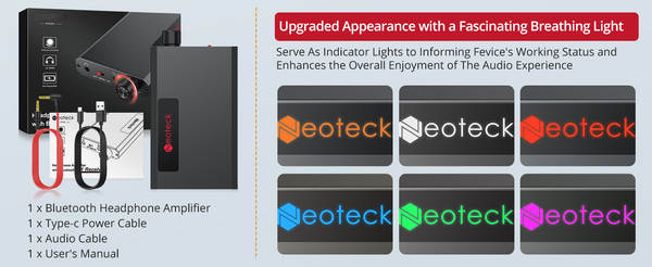 Neoteck Portable 3.5mm Headphone Amplifier with Bluetooth 5.