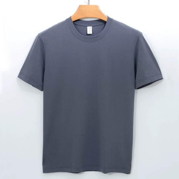 High-end 220g Solona T-Shirt Homem Meia-Lança Modelo T-Shirt Corta-Lança Homem T-Shirt Puro Fim de Verão